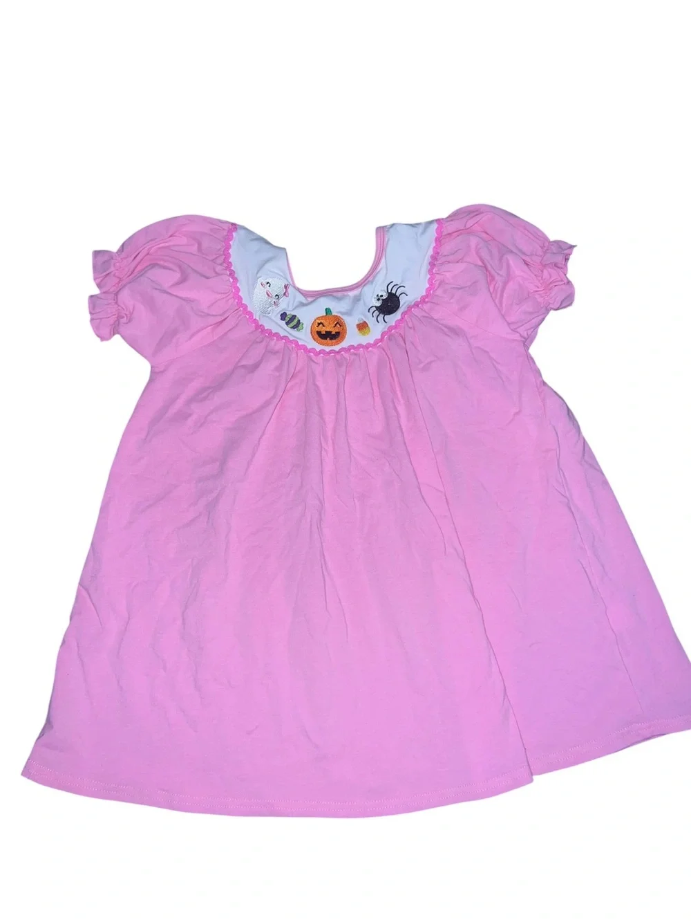 Pink Girls' Halloween Embroidered dress 6/7